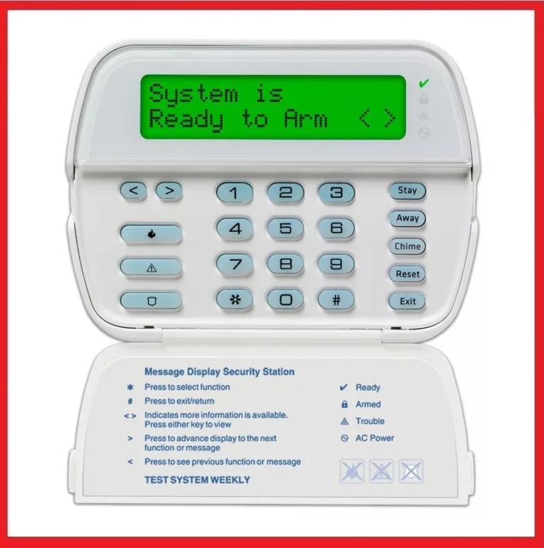 Teclado LCD para centrales de alarma DSC PK5500 alfanumerico Infinity